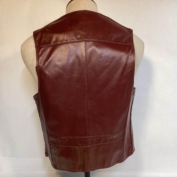 Vintage Men’s Leather Vest size size 42 - Picture 4 of 10